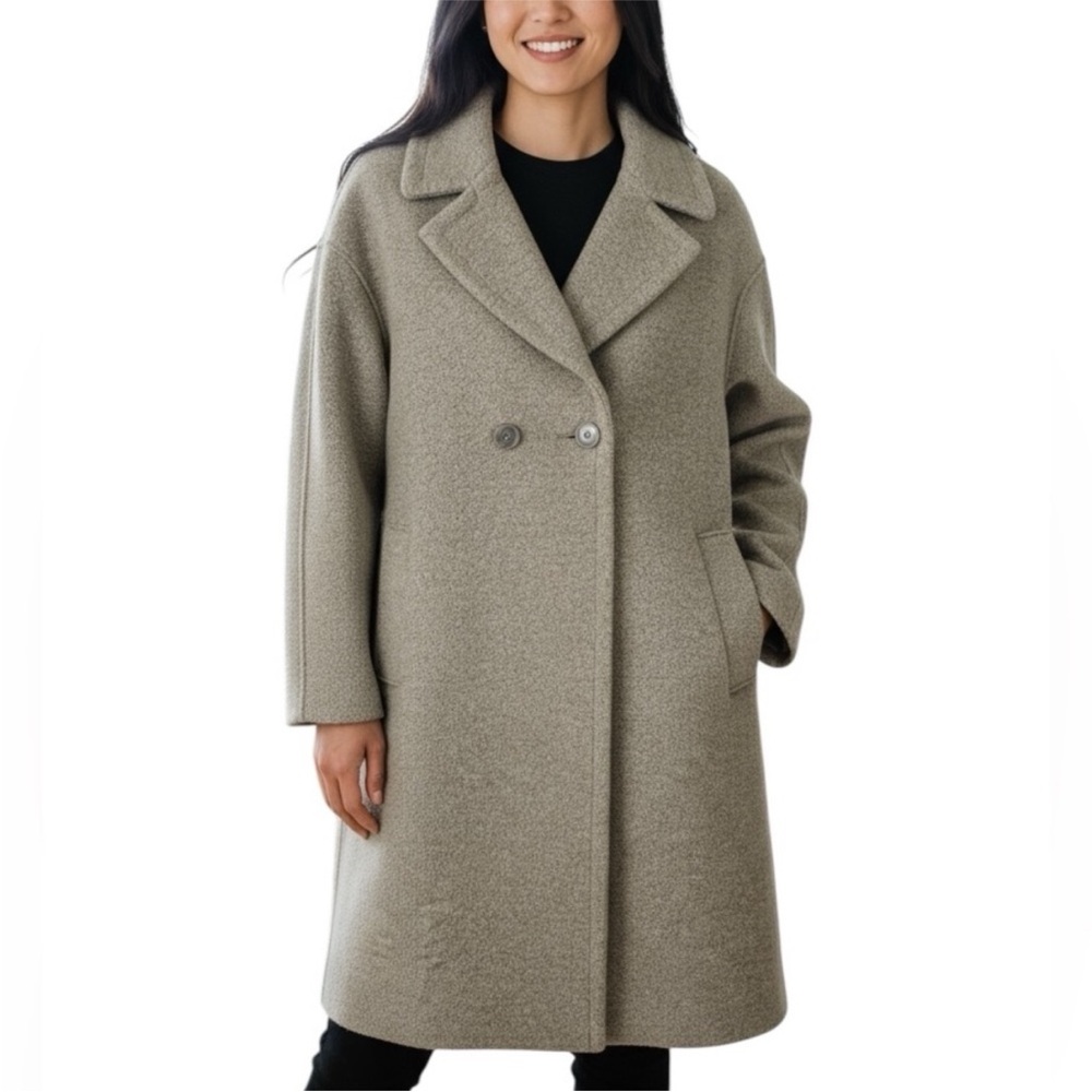 CINZIA ROCCA ICONS DOUBLE BREASTED WOOL COAT